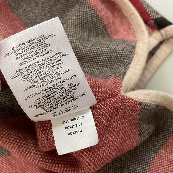 Jones New York Poncho Sweater Womens Small Medium Buffalo Plaid Zip Up Cabincore - Picture 11 of 12